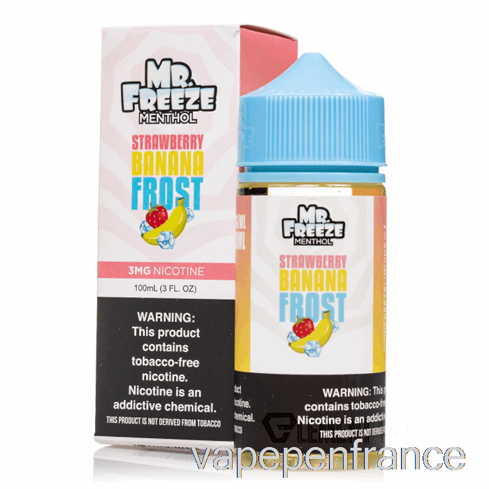 Gel Fraise Banane - Mr Freeze - 100 Ml 0 Mg Stylo Vape